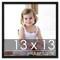 13x13 Simple Black Picture Frame - UV Acrylic, Foam Board Backing, Hanging Hardware